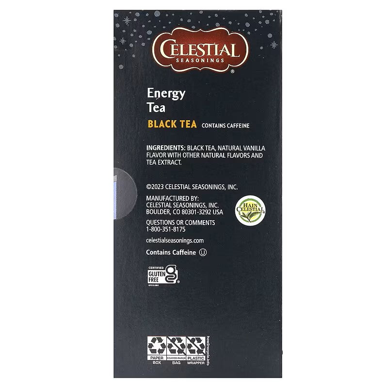 Celestial Seasonings, Energy Tea, Black Tea, 12 Tea Bags
