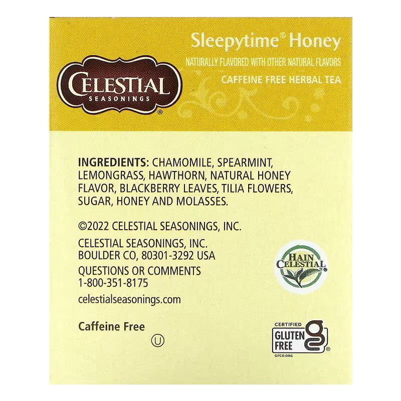 Celestial Seasonings, Herbal Tea, Sleepytime Honey, Caffeine Free, 20 Tea Bags