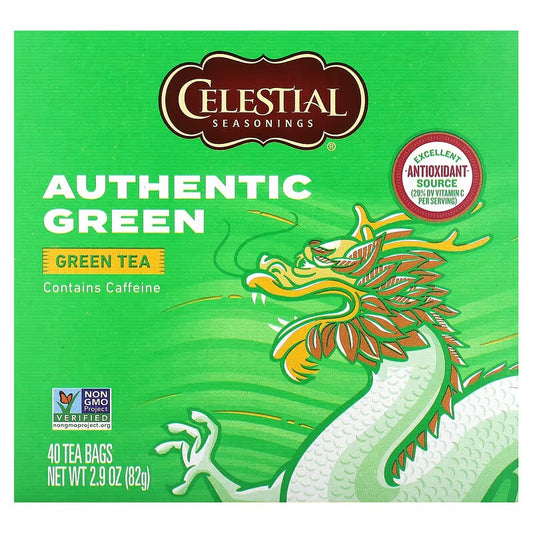 Celestial Seasonings, Authentic Green Tea, 40 Tea Bags