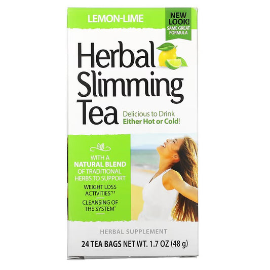 21st Century, Herbal Slimming Tea, Lemon-Lime, Caffeine Free, 24 Tea Bags, 1.7 oz (48 g)