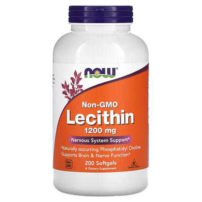 NOW Foods, Non-GMO Lecithin, 3,600 mg (1,200 mg per Softgel)
