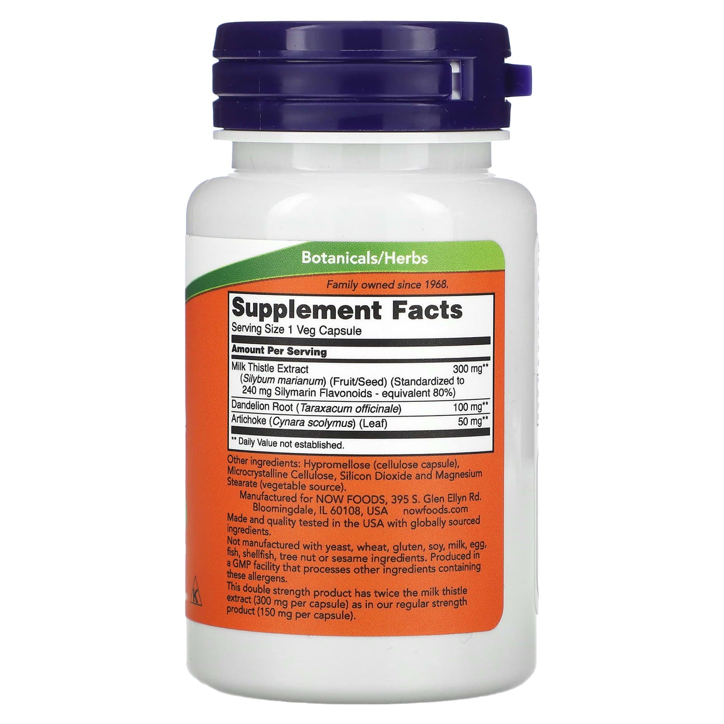 NOW Foods, Milk Thistle Extract, Double Strength, 300 mg