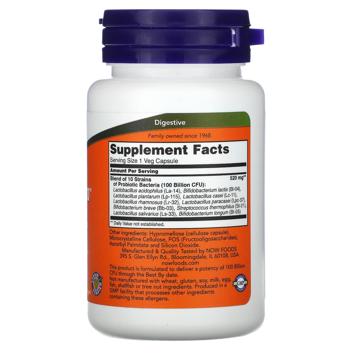 NOW Foods, Probiotic-10, 100 Billion