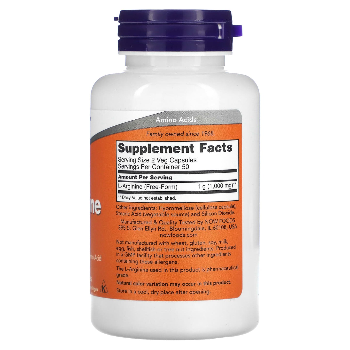 NOW Foods, L-Arginine, 500 mg