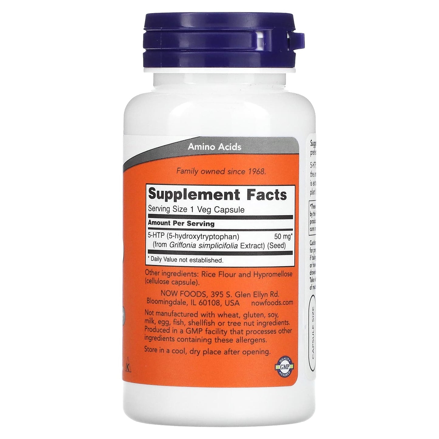 NOW Foods, 5-HTP, 50 mg