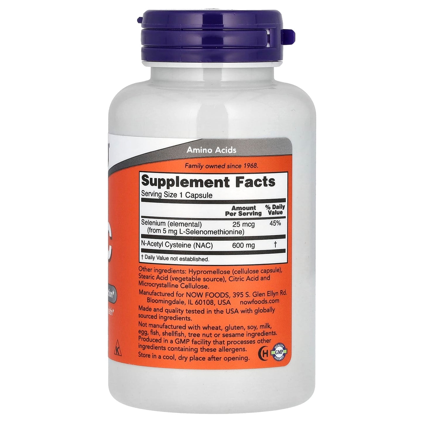NOW Foods, NAC with Selenium, 600 mg