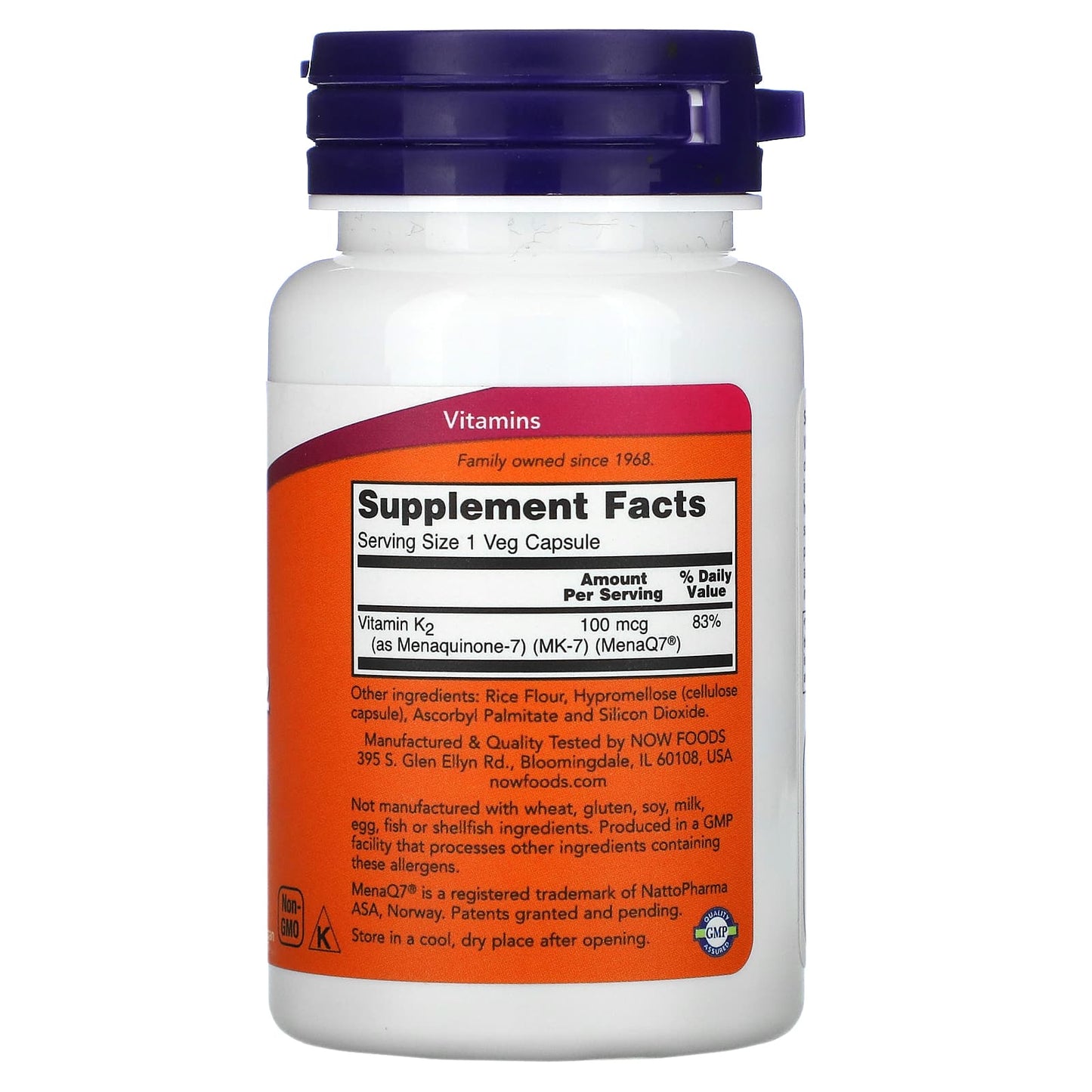 NOW Foods, MK-7 Vitamin K-2, 100 mcg