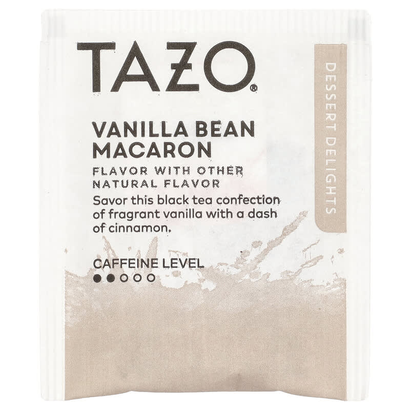 TAZO, Dessert Delights, Black Tea, Vanilla Bean Macaron, 15 Tea Bags, 1.11 oz (31.5 g)