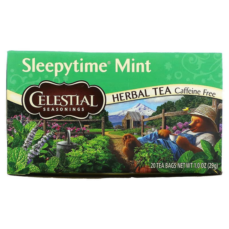 Celestial Seasonings, Herbal Tea, Sleepytime Mint, Caffeine Free, 20 Tea Bags