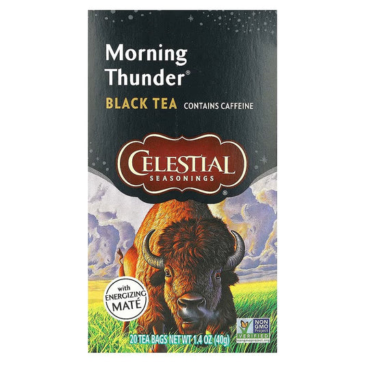 Celestial Seasonings, Black Tea, Morning Thunder, 20 Tea Bags