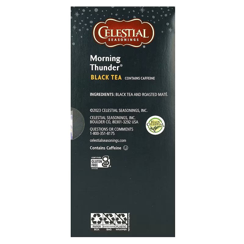 Celestial Seasonings, Black Tea, Morning Thunder, 20 Tea Bags