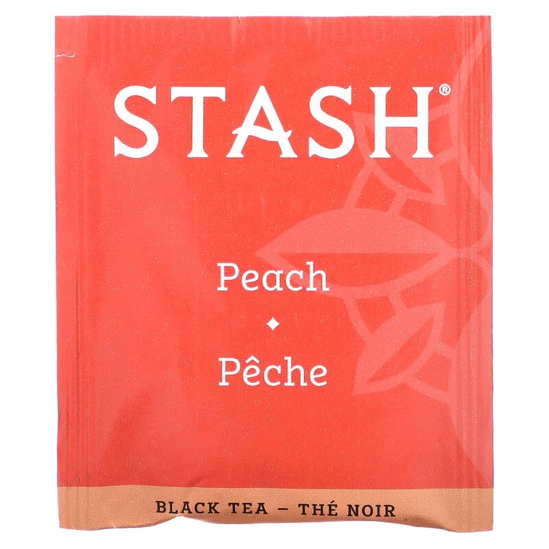 Stash Tea, Black Tea, Peach, 20 Tea Bags, 1.3 oz (38 g)