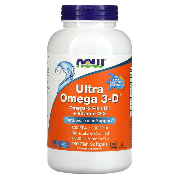 NOW Foods, Ultra Omega 3-D, 600 EPA / 300 DHA