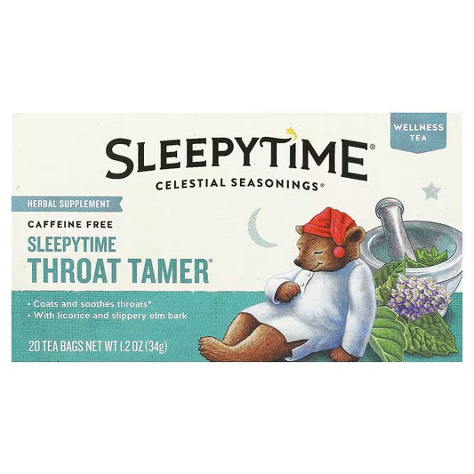 Celestial Seasonings, Wellness Tea, Sleepytime Throat Tamer, Caffeine Free, 20 Tea Bags