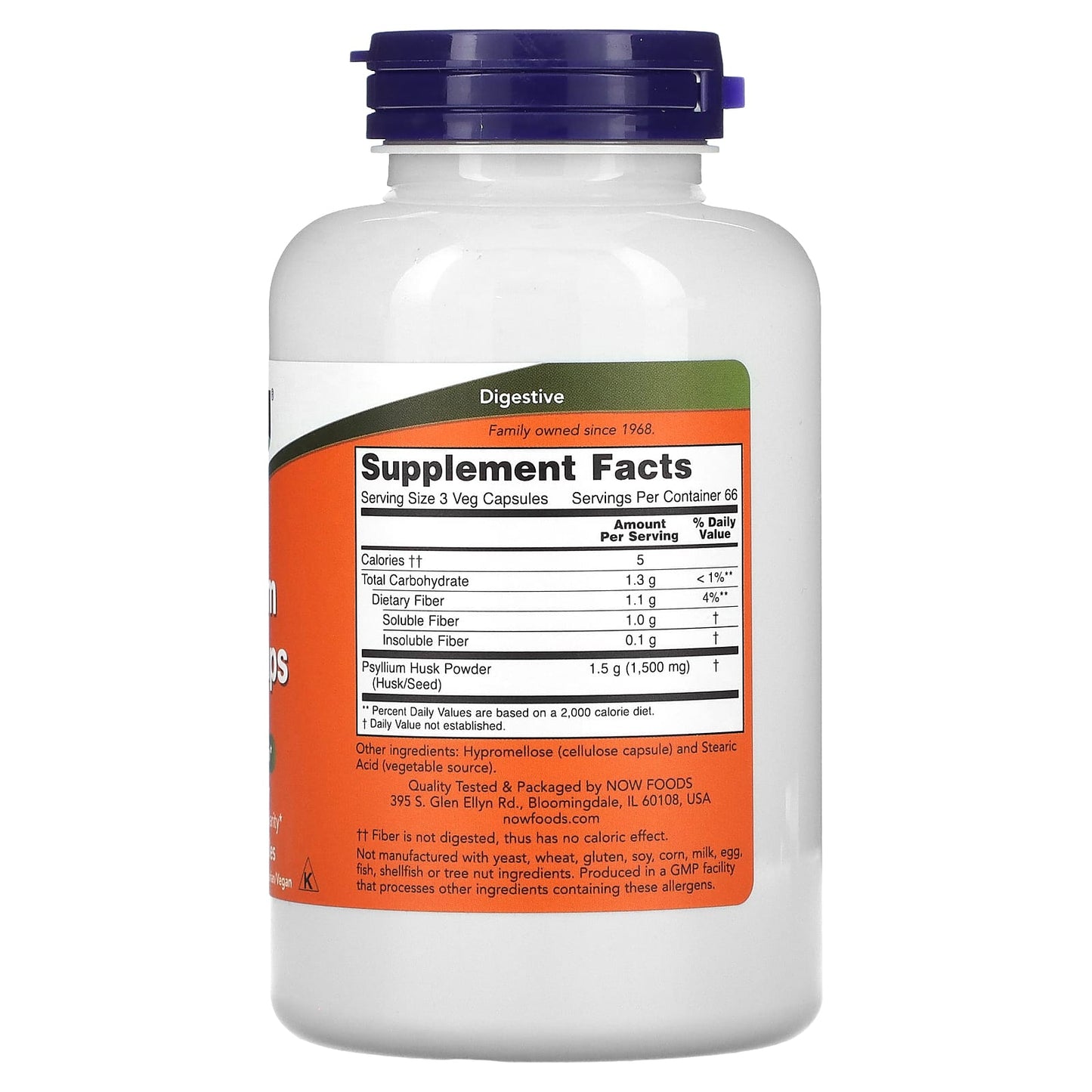 NOW Foods, Psyllium Hush Caps, 500 mg