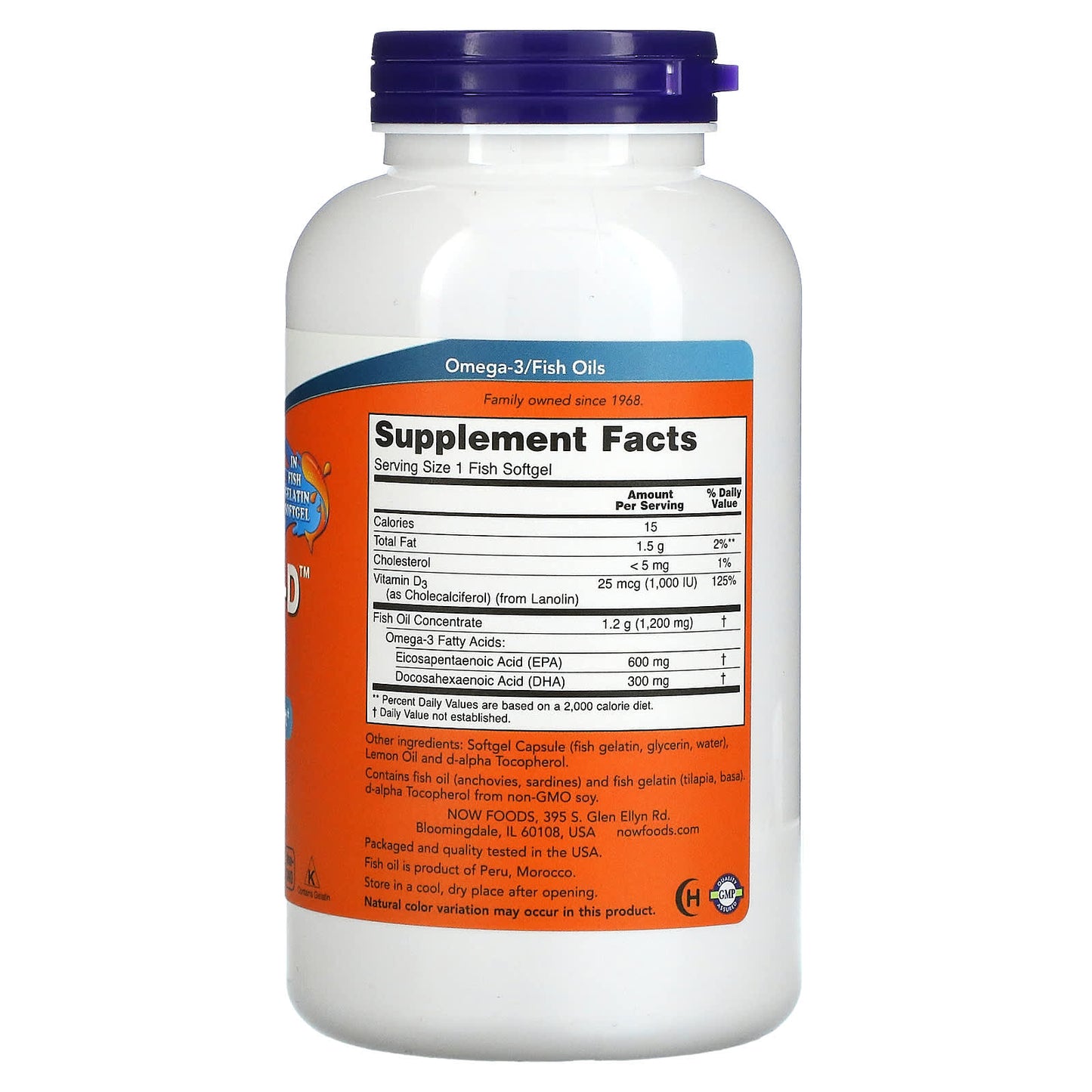 NOW Foods, Ultra Omega 3-D, 600 EPA / 300 DHA