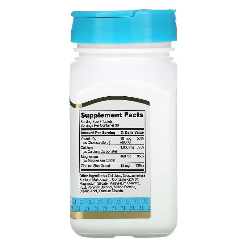 21st Century, Calcium Magnesium Zinc + D3