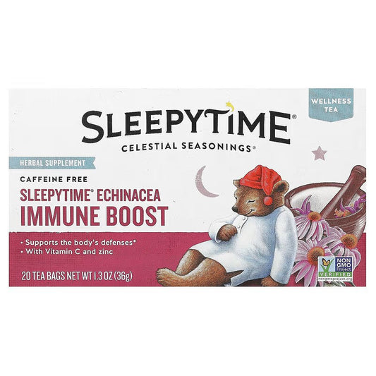 Celestial Seasonings, Wellness Tea, Sleepytime Echinacea Immune Boost, Caffeine Free, 20 Tea Bags