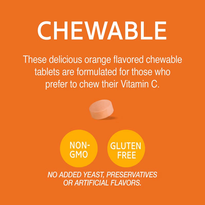 21st Century, Chewable C, Orange Flavor, 500 mg, 110 Tablets