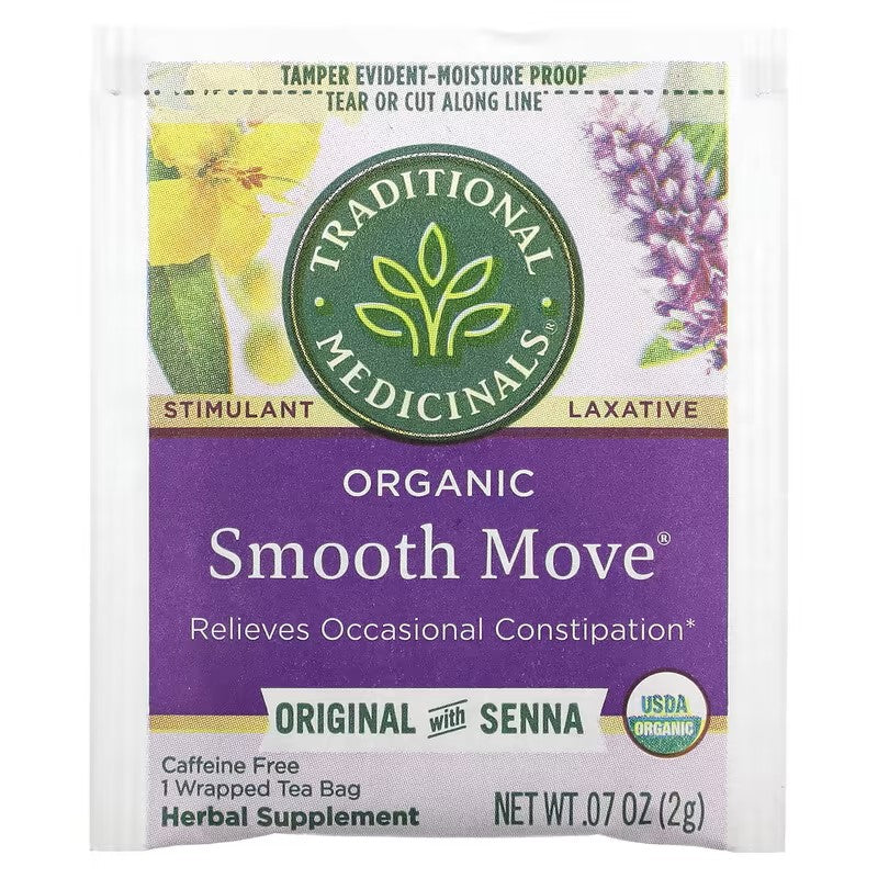 Traditional Medicinals, Organic Smooth Move, Caffeine Free, 48 Wrapped Tea Bags, 3.38 oz (96 g)