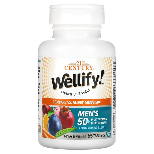 21st Century, Wellify, Men's 50+ Multivitamin Multimineral, 65 Tablets