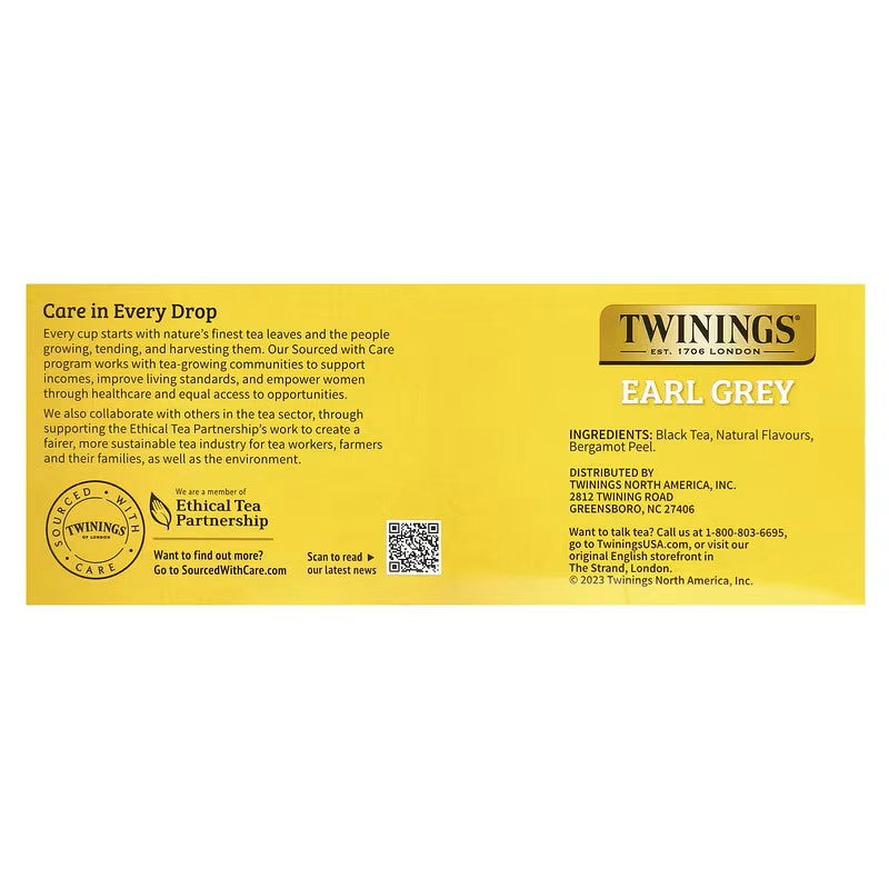 Twinings, Flavored Black Tea, Earl Grey, 100 Tea Bags