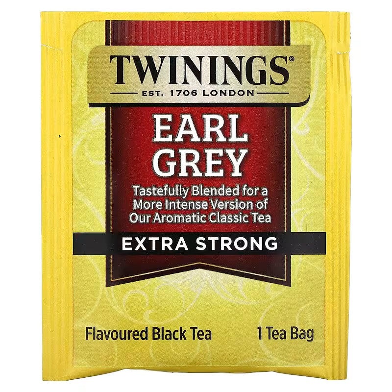 Twinings, Black Tea, Earl Grey, Extra Strong, 20 Tea Bags