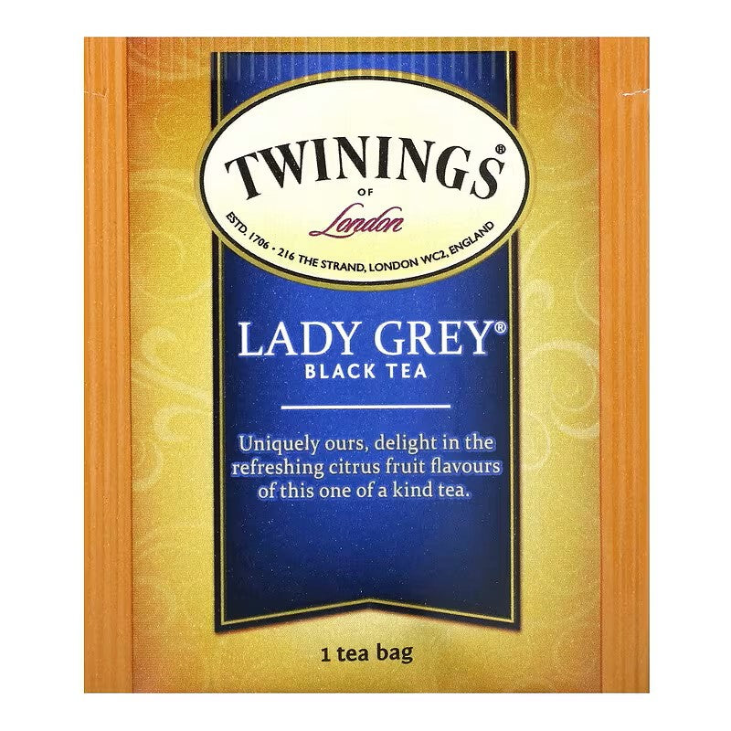 Twinings, Flavored Black Tea, Lady Grey, 20 Tea Bags