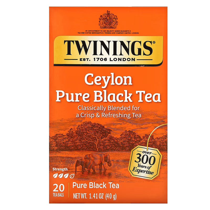 Twinings, Ceylon Pure Black Tea, 20 Tea Bags
