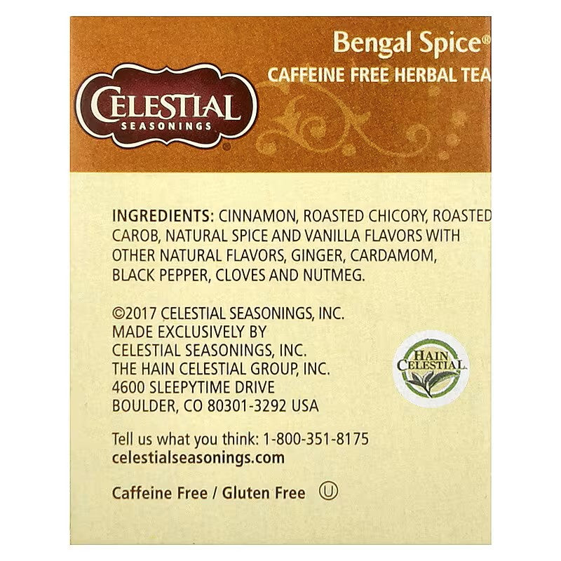 Celestial Seasonings, Herbal Tea, Bengal Spice®, Caffeine Free, 20 Tea Bags