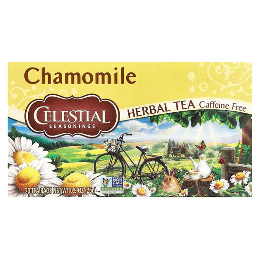 Celestial Seasonings, Herbal Tea, Chamomile, Caffeine Free, 20 Tea Bags