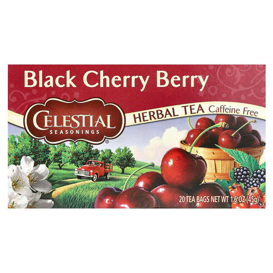 Celestial Seasonings, Herbal Tea, Black Cherry Berry, Caffeine Free, 20 Tea Bags