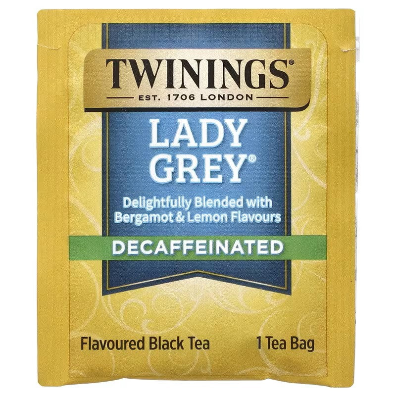 Twinings, Flavored Black Tea, Lady Grey, Decaffeinated, 20 Tea Bags