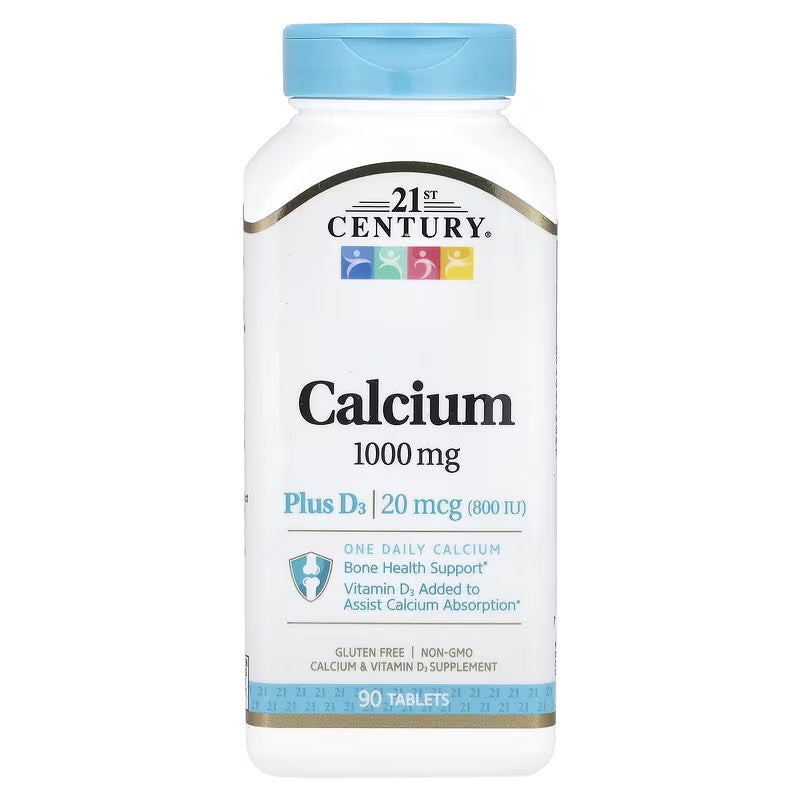 21st Century, Calcium Plus D3, 90 Tablets