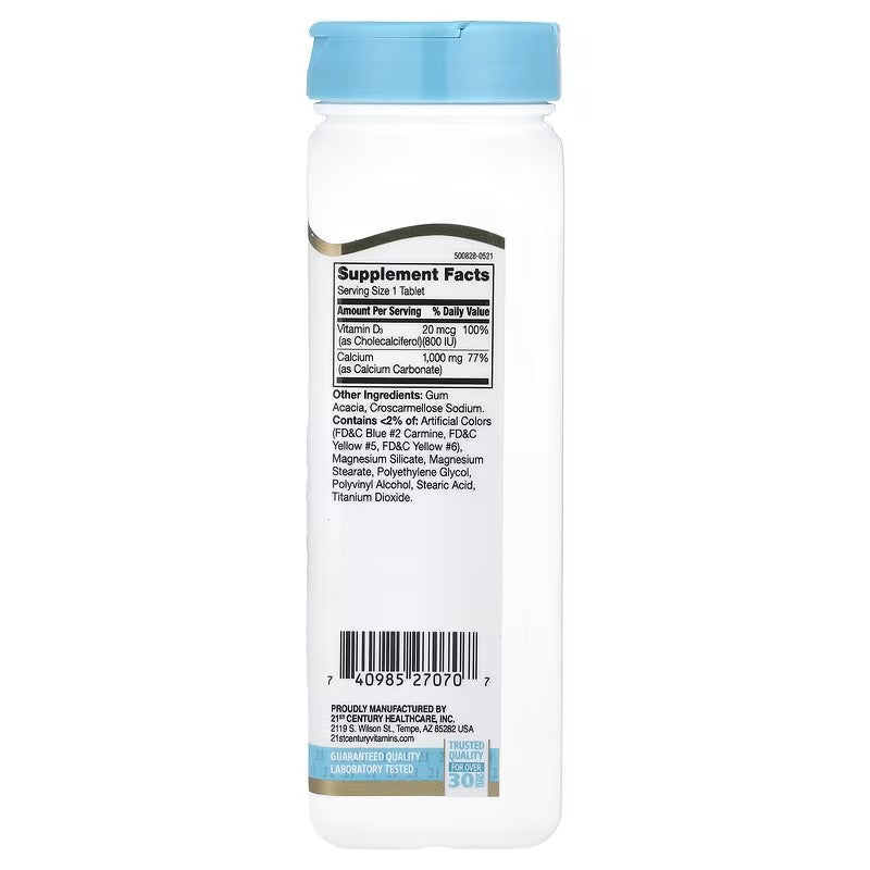 21st Century, Calcium Plus D3, 90 Tablets