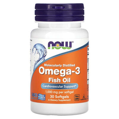 NOW Foods, Omega-3 Fish Oil, 1000 mg