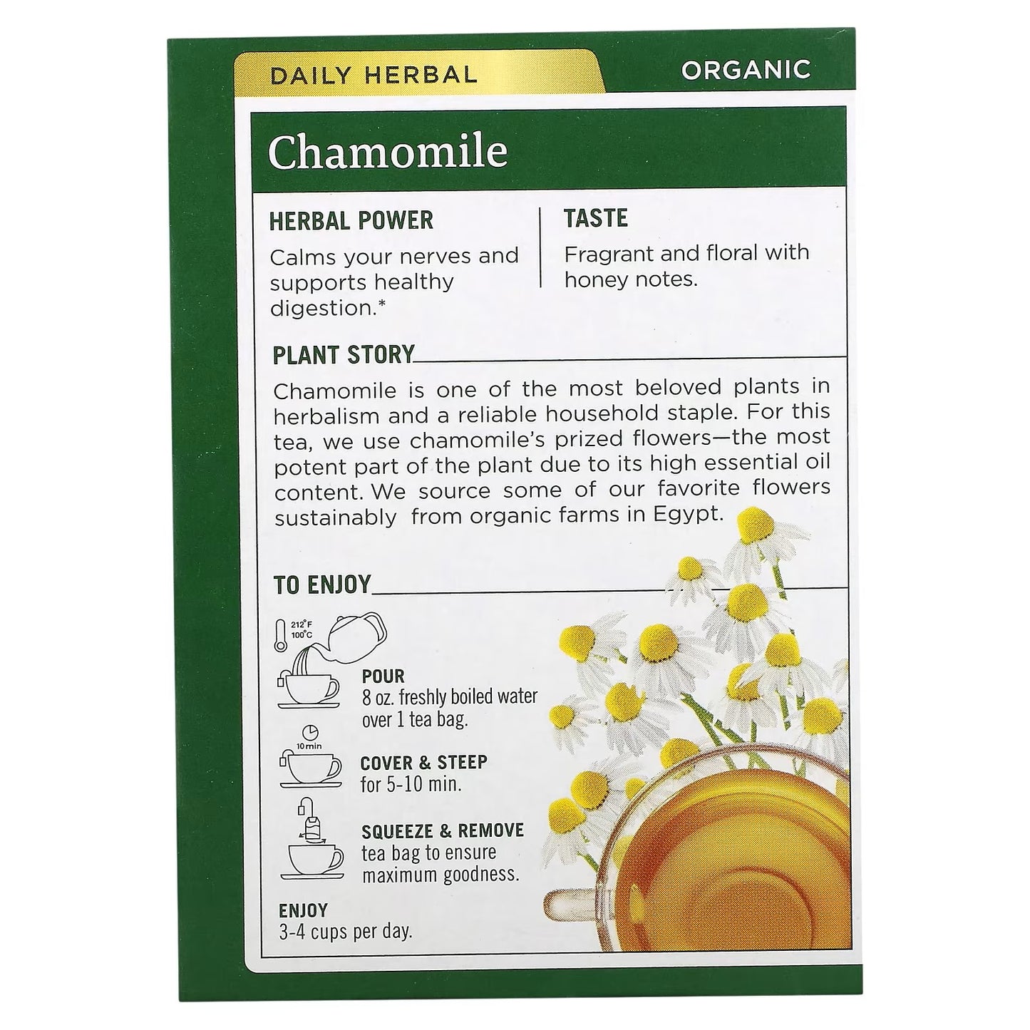 Traditional Medicinals, Organic Chamomile, Caffeine Free, 16 Wrapped Tea Bags, 0.74 oz (20.8 g)