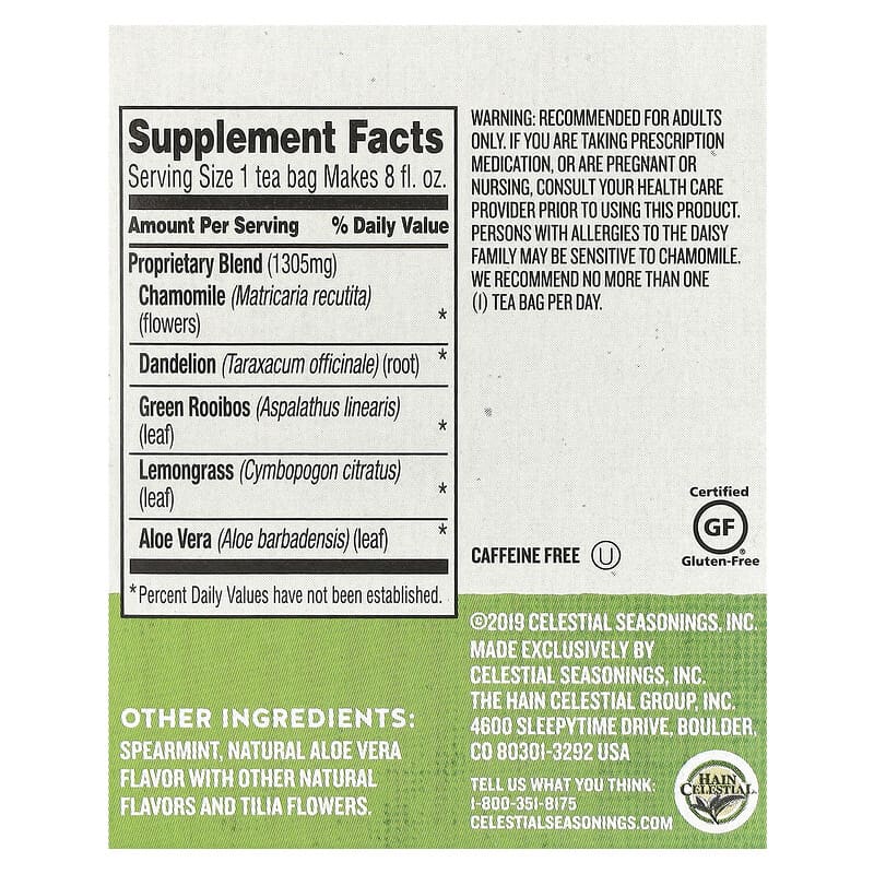 Celestial Seasonings, Sleepytime® Detox, Wellness Tea, Caffeine Free, 20 Tea Bags