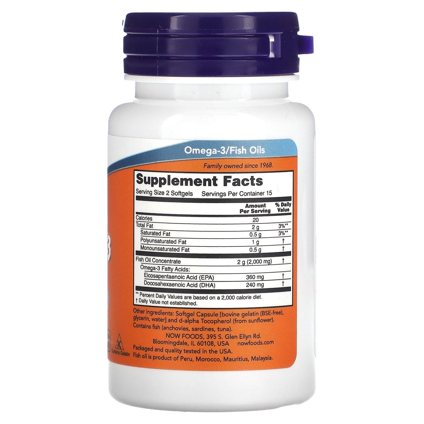 NOW Foods, Omega-3 Fish Oil, 1000 mg