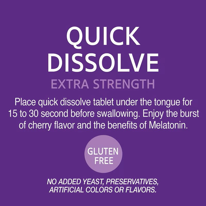 21st Century, Quick Dissolve Melatonin, Cherry, 10 mg