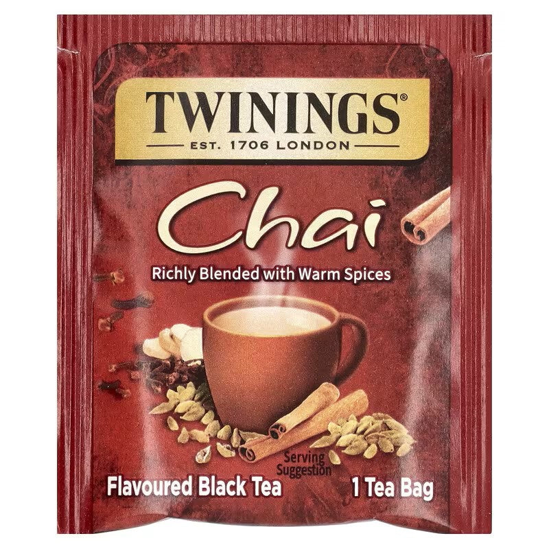 Twinings, Flavored Black Tea, Chai, 25 Tea Bags
