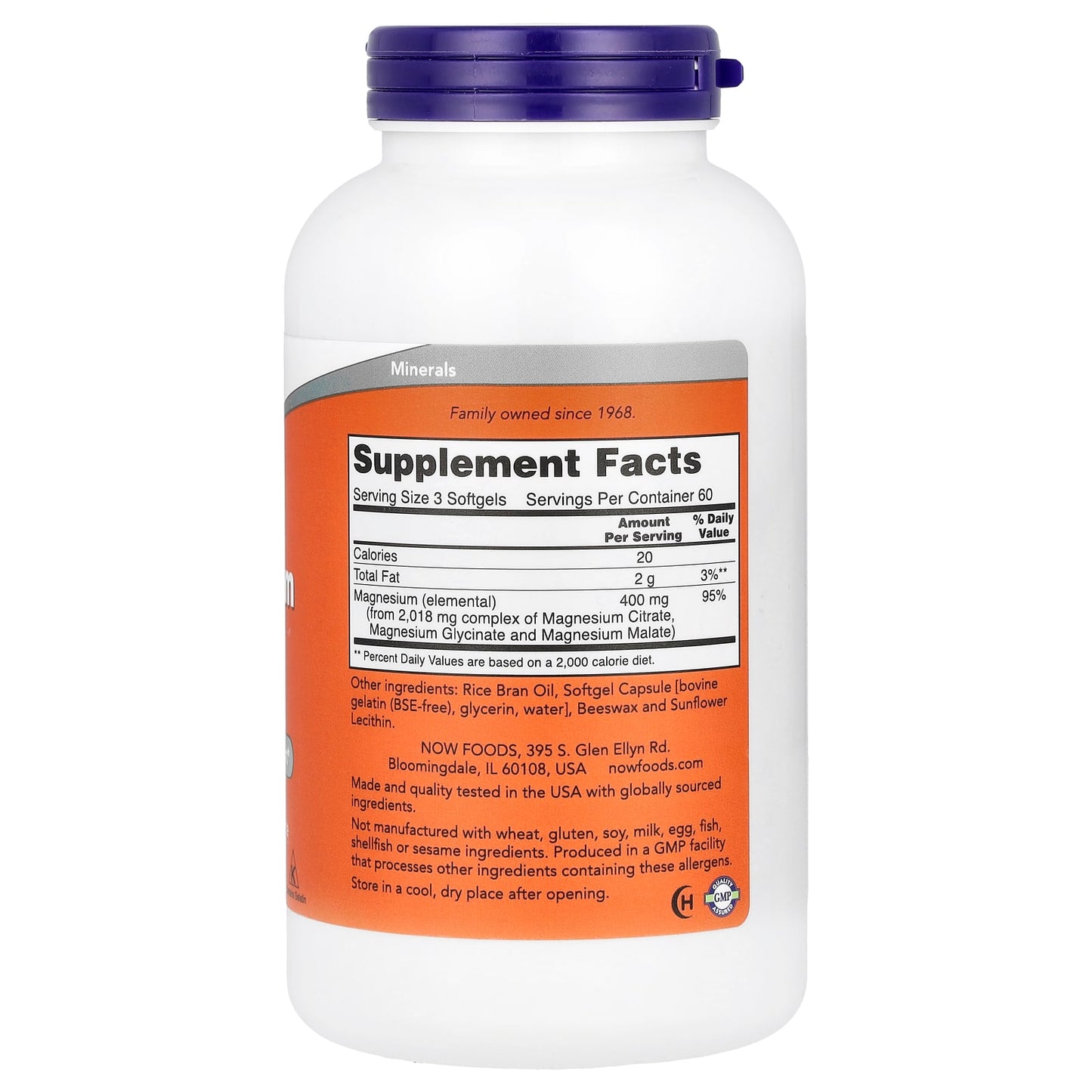 NOW Foods, Magnesium Citrate, 400 mg