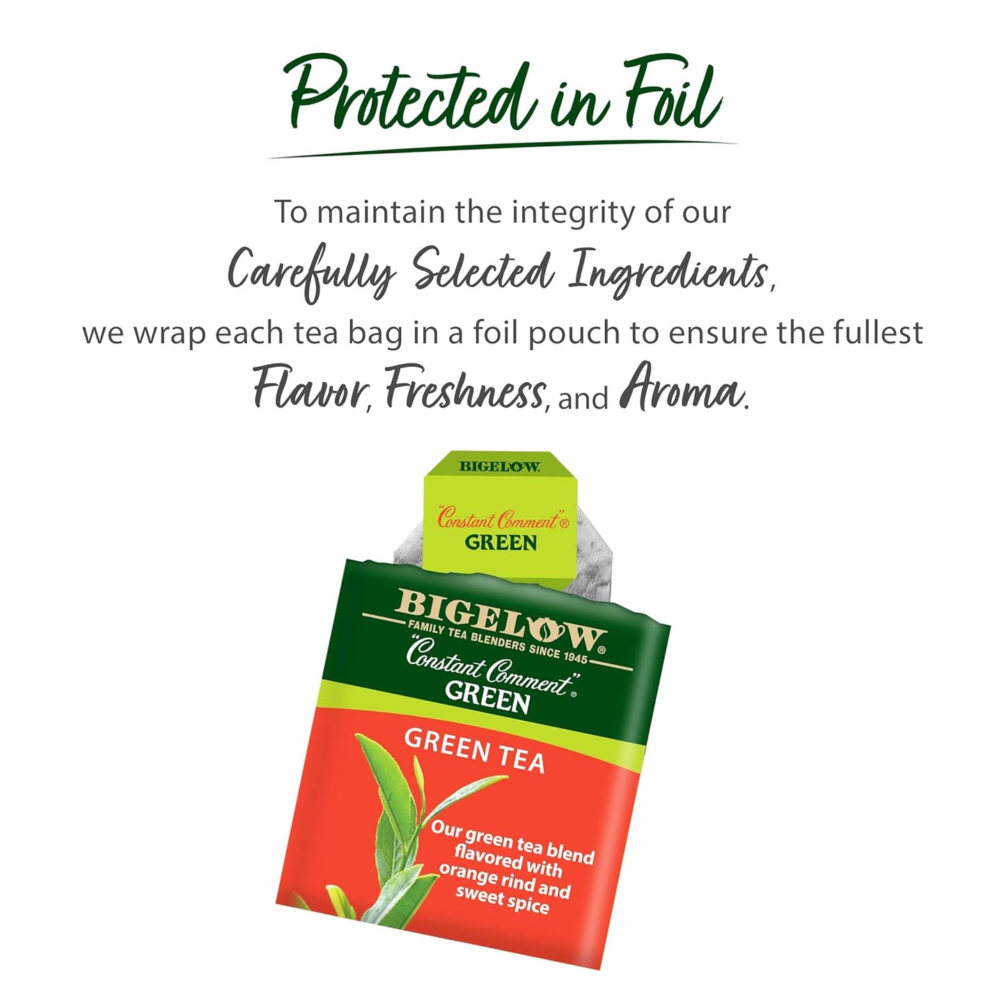 Bigelow Tea, Constant Comment Green Tea, Caffeinated, 20 Tea Bags (33 g)