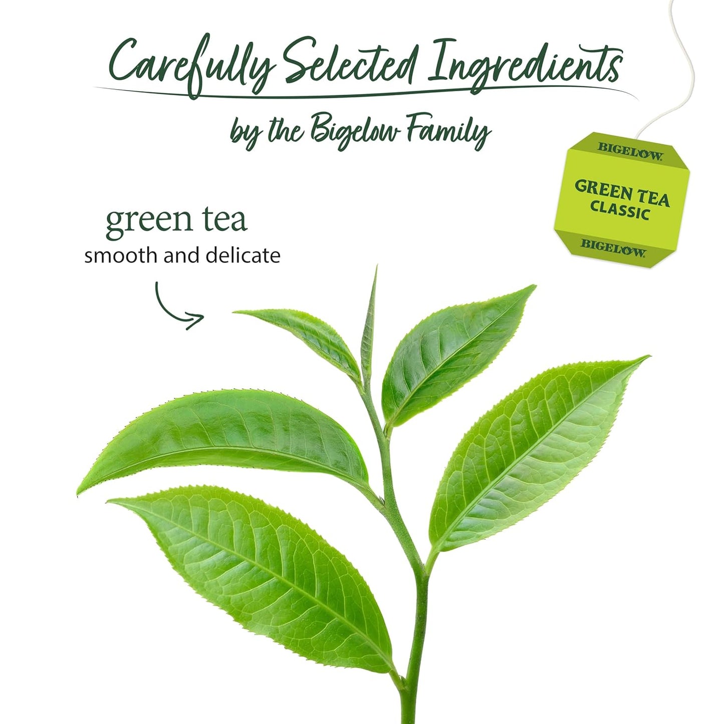 Bigelow Tea, Classic Green Tea, Caffeinated, 40 Tea Bags (51 g)
