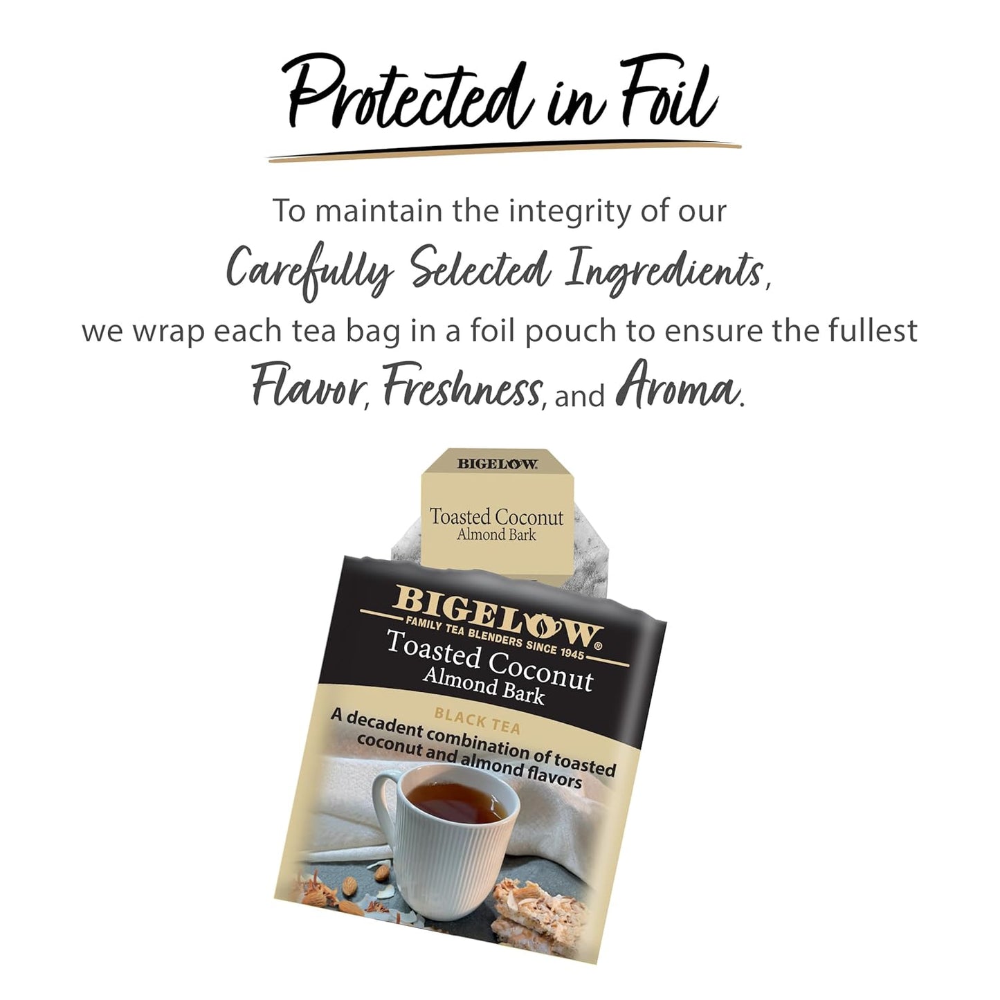 Bigelow Tea, Toasted Coconut Almond Black Tea, 18 Tea Bags (34 g)