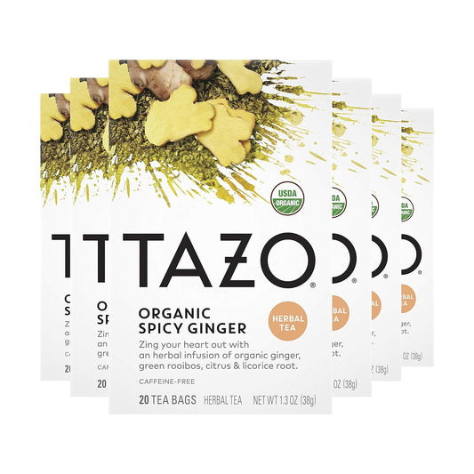 Tazo Herbal Tea, Organic Spicy Ginger, 20 count