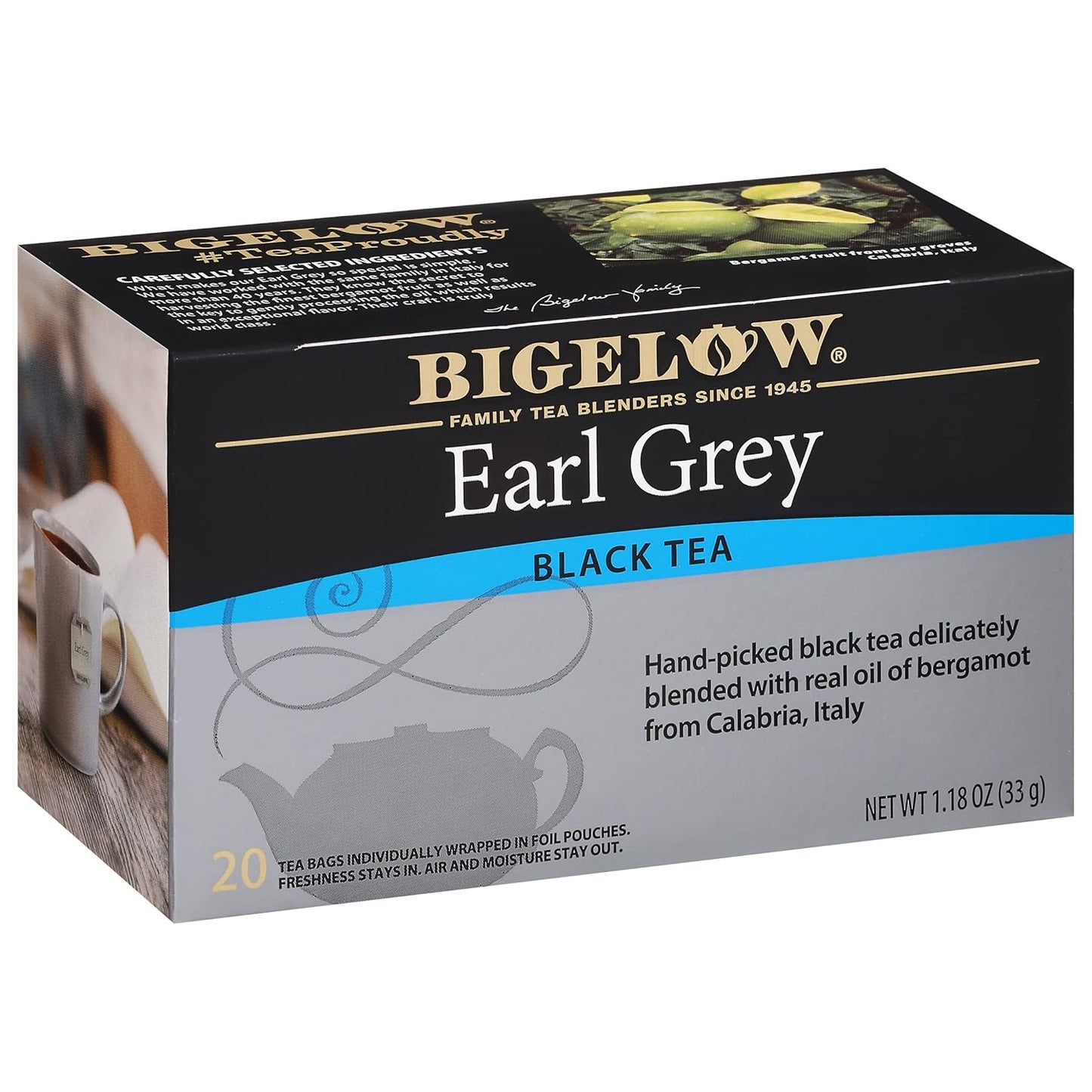 Bigelow Tea, Earl Grey Black Tea, 20 Tea Bags (33 g)