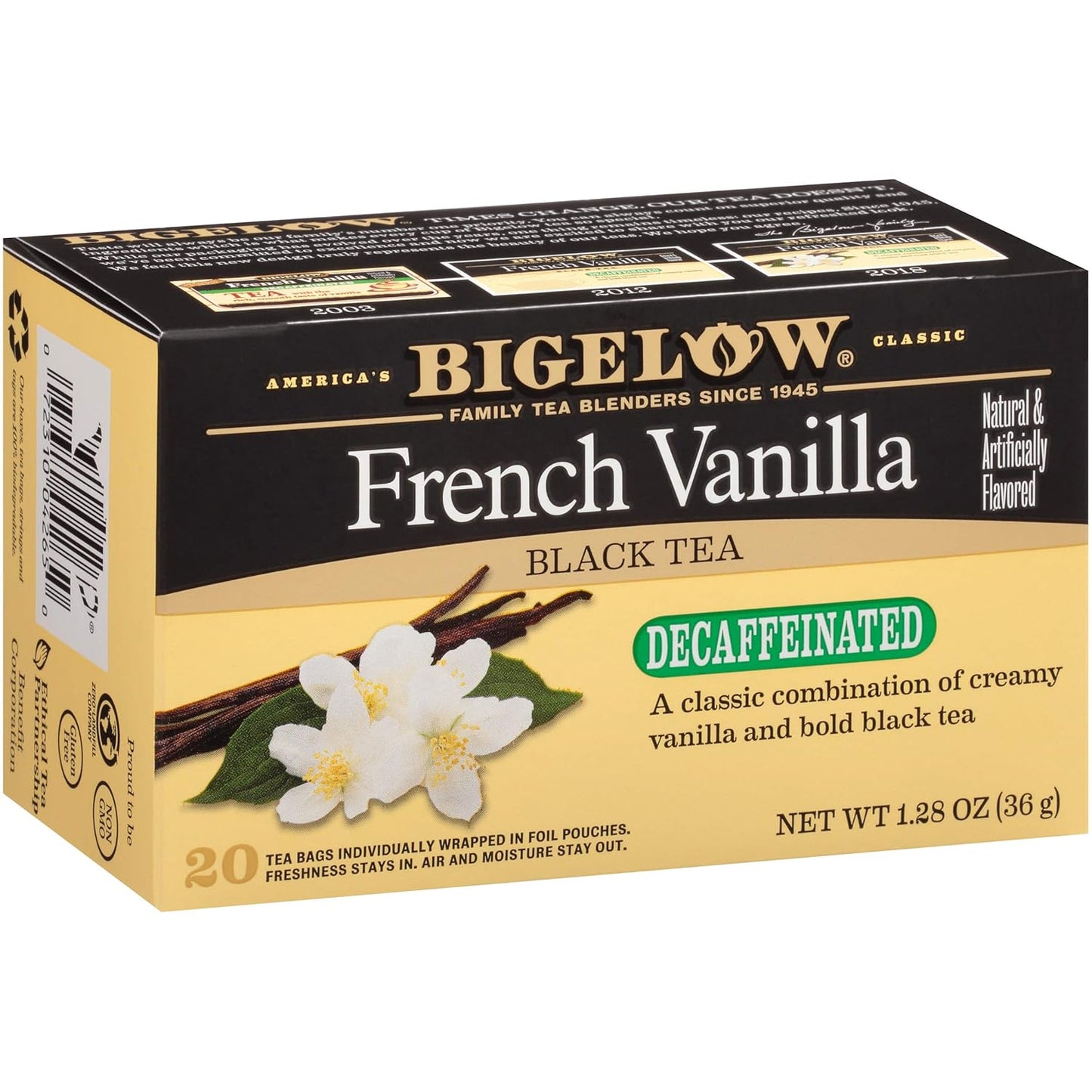 Bigelow Tea, Decaffeinated French Vanilla, 20 Tea Bags (36 g)