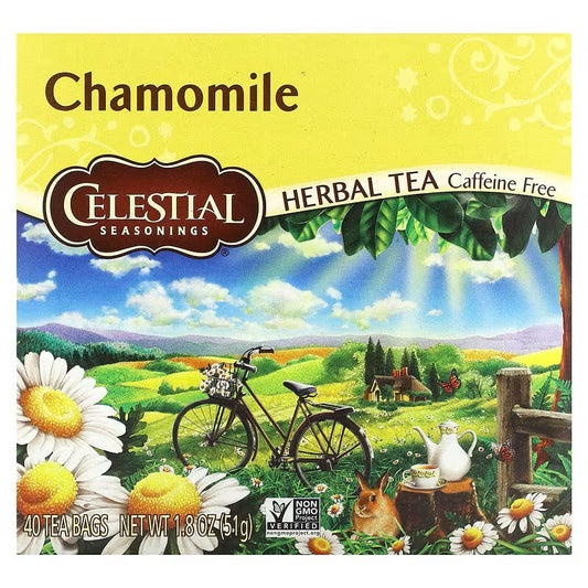 Celestial Seasonings, Herbal Tea, Chamomile, Caffeine Free, 40 Tea Bags