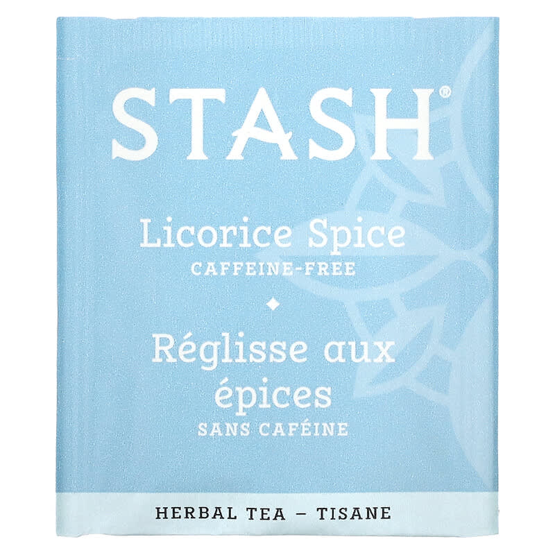 Stash Tea, Herbal Tea, Licorice Spice, Caffeine Free, 20 Tea Bags, 1.2 oz (36 g)
